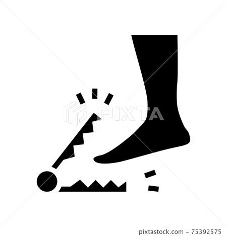severe pain when walking glyph icon vector illustration severe pain when walking glyph icon vector illustration 75392575