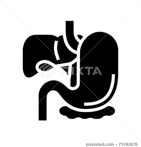 gastrointestinal tract glyph icon vector illustration 75392676