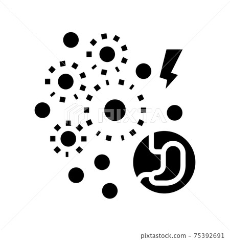infection digestion system glyph icon vector illustration 75392691