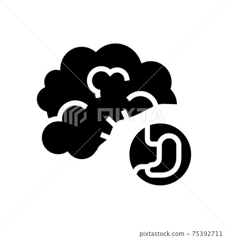 gassing digestion system glyph icon vector illustration 75392711