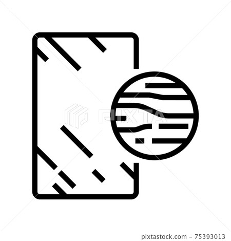 graphite mirror line icon vector illustration 75393013
