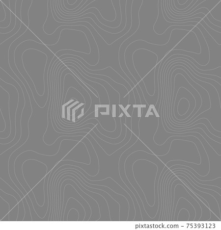 Line topography map seamless pattern. Seamless vector topographic map background. Contour background geographic grid. Mountain hiking trail over terrain. Seamless wavy pattern. Line topography map seamless pattern. Seamless vector topographic map background. Contour background geographic grid. Mountain hiking trail over terrain. Seamless wavy pattern. 75393123