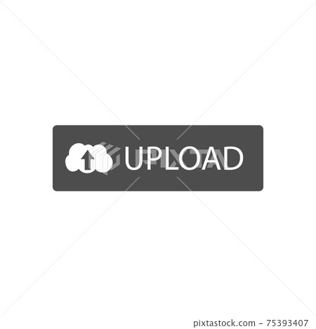 Upload button template, banner. Vector illustration. Flat. Upload button template, banner. Vector illustration. Flat. 75393407