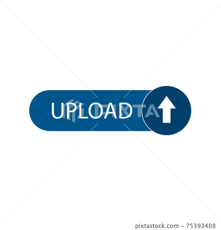 Upload button template, banner. Vector illustration. flat Upload button template, banner. Vector illustration. flat 75393408
