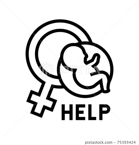 help and consultation fertilization line icon vector illustration 75393424