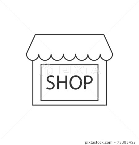 Commerce, shop, store icon. Vector illustration. Building Commerce, shop, store icon. Vector illustration. Building 75393452