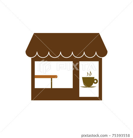Commerce, coffee shop, store icon. Vector illustration. Commerce, coffee shop, store icon. Vector illustration. 75393558