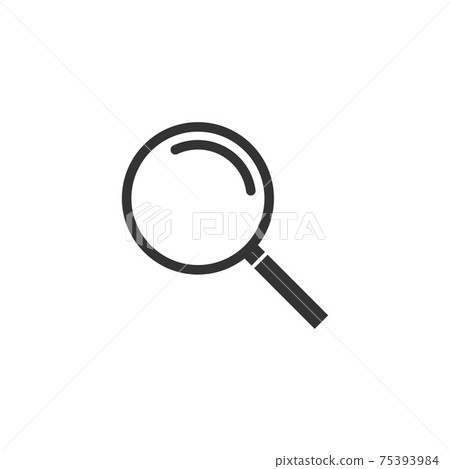 Magnifier icon. Search icon, sign. Vector Illustration on the white background. Magnifier icon. Search icon, sign. Vector Illustration on the white background. 75393984
