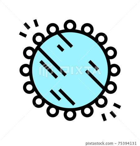 illuminated mirror with lamps color icon vector illustration 75394131