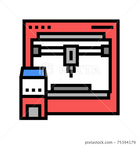 3d printer color icon vector illustration 3d printer color icon vector illustration 75394179
