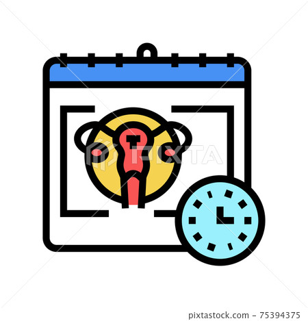 ovulation woman color icon vector illustration ovulation woman color icon vector illustration 75394375