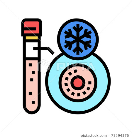freezing embryo color icon vector illustration 75394376