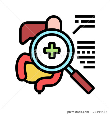 examining digestion system color icon vector illustration 75394513