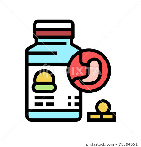 treatment digestion system color icon vector illustration 75394551