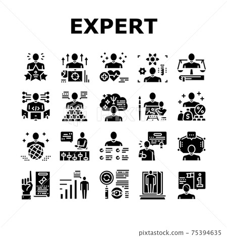 Expert Human Skills Collection Icons Set Vector 75394635