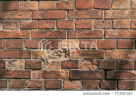 Background material series --- Brick that has passed many years 75395167