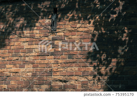 Background material series --- Brick that has passed many years 75395170