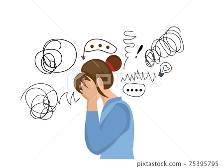 Confused woman There is a problem that cannot be decided. And think of alternatives. Flat style cartoon illustration vector Confused woman There is a problem that cannot be decided. And think of alternatives. Flat style cartoon illustration vector 75395795