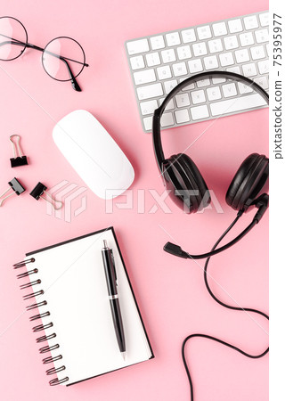 Pink call outlet center headset