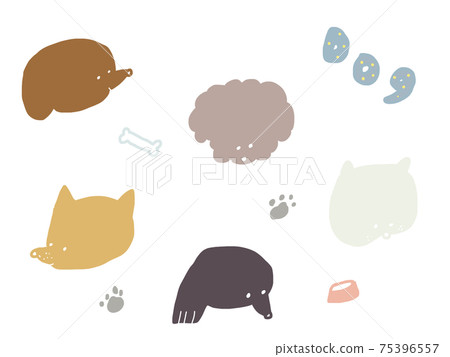 Various doggy illustrations 75396557