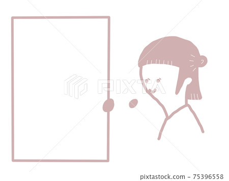 This balloon illustration of a woman 75396558