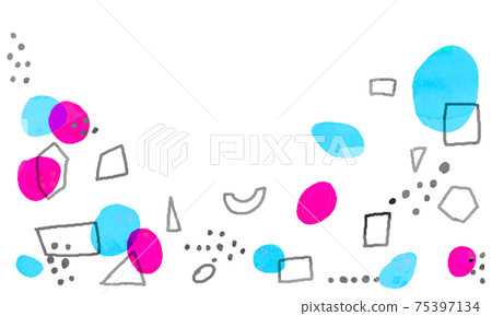 水彩畫 幾何學 圖案 75397134