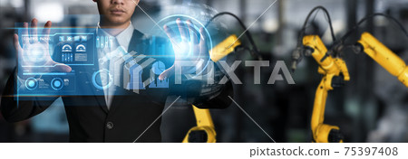 Advanced robot arm system for digital industry and factory robotic technology Advanced robot arm system for digital industry and factory robotic technology 75397408