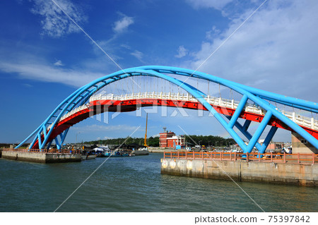 Taoyuan County, Xinwu Township, Yong'an Fishing Port, Yong'an Sightseeing Fishing Port, Fishing Port, Coast, Port, Yong'an Sea View Bridge, Sea View Bridge 75397842