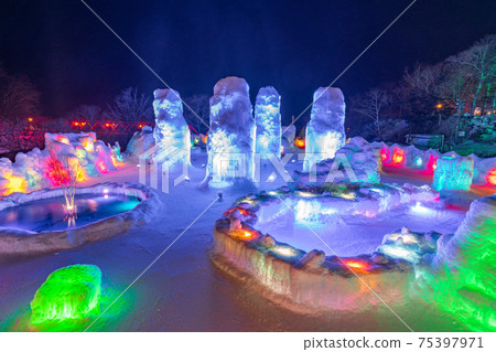 Hokkaido Chitose Lake Shikotsu Icefall Festival Hokkaido Chitose Lake Shikotsu Icefall Festival 75397971