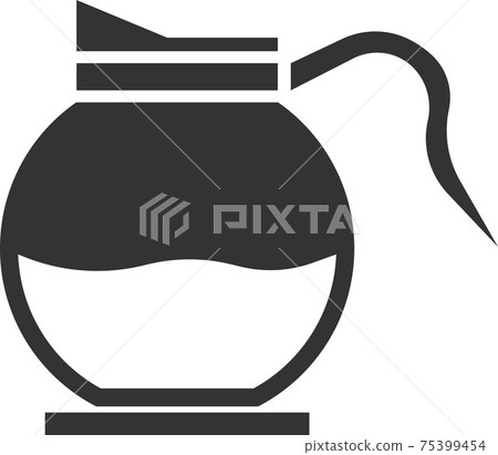 Vector icon of a glass teapot for making tea. 75399454