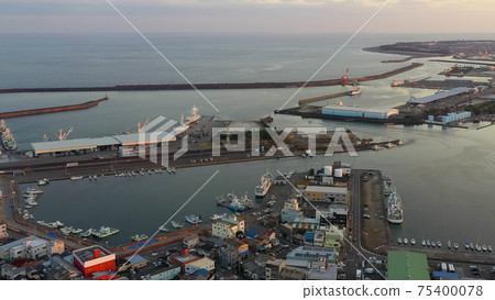 Aerial view of the harbor Fishing port Fisheries Aerial view of the harbor Fishing port Fisheries 75400078