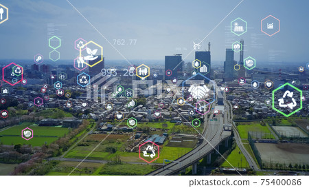 Cities and environment Sustainable society SDGs 75400086