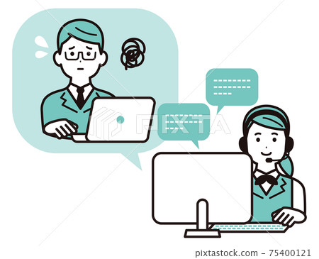 Correspondence between call center and operator women and customers Correspondence between call center and operator women and customers 75400121