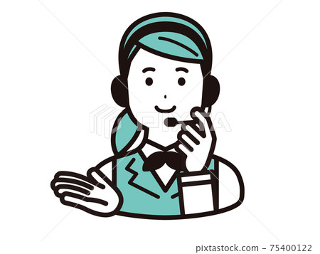 Call center, operator female information 75400122