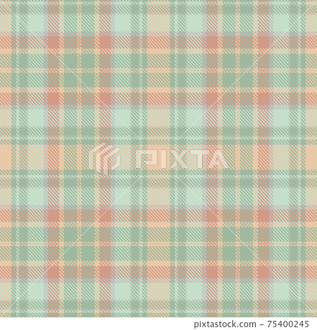 Scotland tartan seamless plaid texture with rhombuses and squares - Vector 75400245