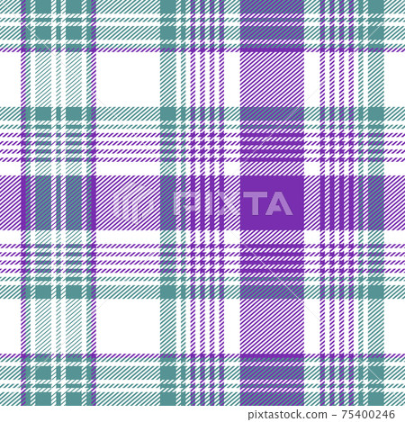 Scotland tartan seamless plaid texture with rhombuses and squares - Vector 75400246