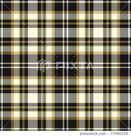 Scotland tartan seamless plaid texture with rhombuses and squares - Vector 75400249