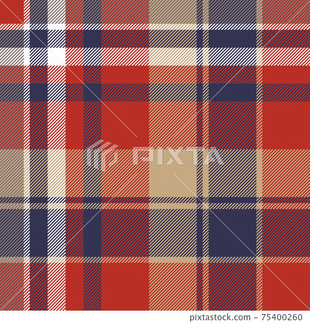 Scotland tartan seamless plaid texture with rhombuses and squares - Vector 75400260