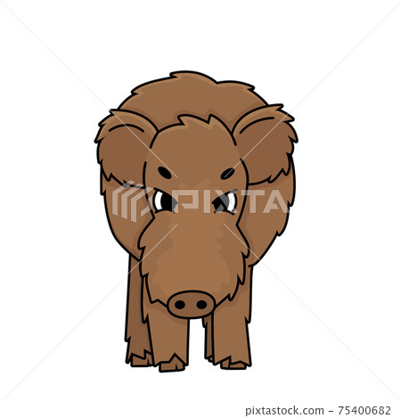 Brown aggressive angry Vector brown outline cartoon boar wild male pig. Doodle isolated illustration on white background. Brown aggressive angry Vector brown outline cartoon boar wild male pig. Doodle isolated illustration on white background. 75400682
