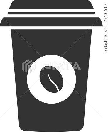 Vector icon of a paper cup for coffee. Vector icon of a paper cup for coffee. 75401519