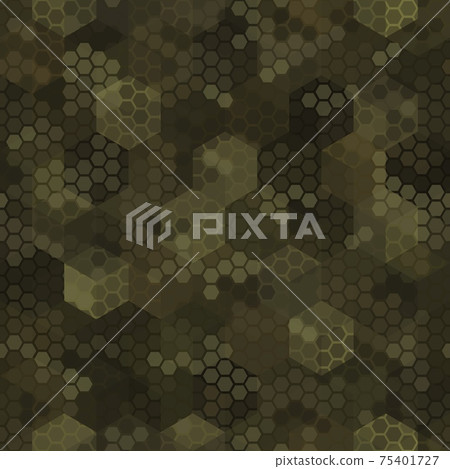 Texture military camouflage seamless pattern. Abstract army vector illustration 75401727
