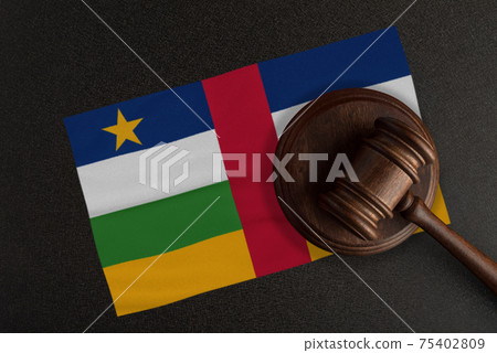 Judges gavel and the flag of Central African Republic. Law and Justice. Constitutional law Judges gavel and the flag of Central African Republic. Law and Justice. Constitutional law 75402809