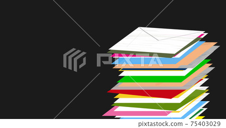Illustration of stacked letters 75403029