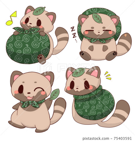 Japanese style raccoon dog / summary set 75403591