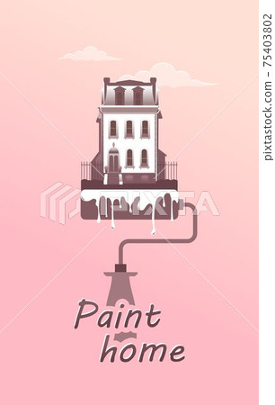 paint the facade of the house concept 75403802