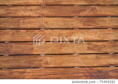 Wooden brown floor with a large horizontal board texture. Wooden brown floor with a large horizontal board texture. 75404382