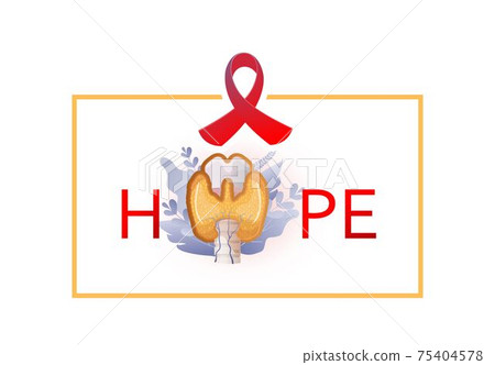 thyroid gland banner concept vector thyroid gland banner concept vector 75404578
