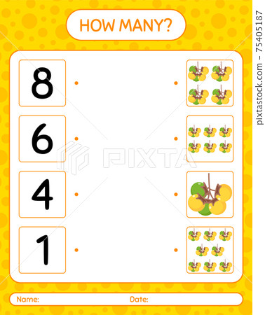 How many counting game with nance. worksheet for preschool kids, kids activity sheet, printable worksheet How many counting game with nance. worksheet for preschool kids, kids activity sheet, printable worksheet 75405187
