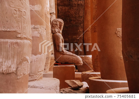Ruins of the Egyptian Karnak Temple, the largest open-air museum in Luxor 75405681