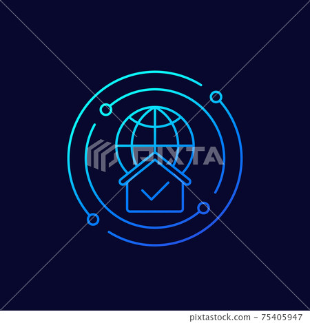 home network line icon, vector - Stock Illustration [75405947] - PIXTA